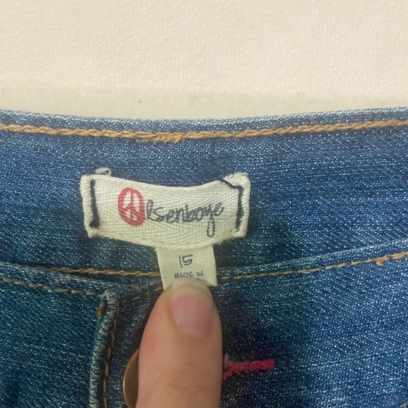 Olsenboye EUC size 36x26 patch casual straight leg denim jeans button fly - Picture 5 of 6